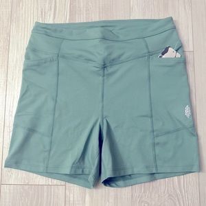 🆕 NWT Free People Odessa High Rise Shorts in Glacial Mist Green - Size Small